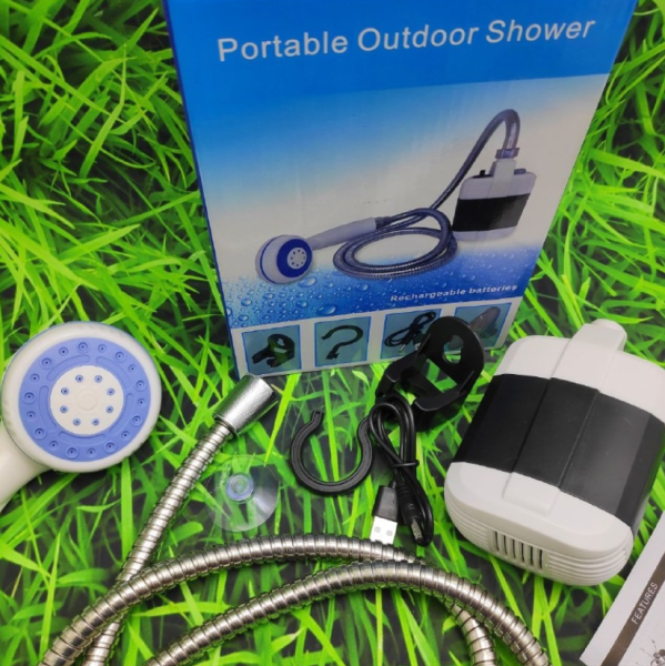 Походный переносной душ Portable Outdoor Shower с акуммулятором и зарядкой от USB